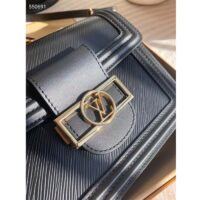 Louis Vuitton LV Women Mini Dauphine Handbag Black Epi Grained Cowhide Leather Microfiber Lining (1)