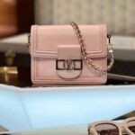 Louis Vuitton LV Women Mini Dauphine Handbag Pink Epi Grained Cowhide Leather - Image 3