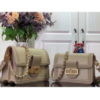Louis Vuitton LV Women Mini Dauphine Handbag Poivre Brown Epi Grained Cowhide Leather (11)