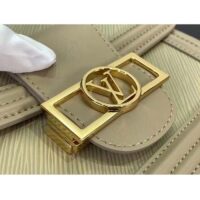 Louis Vuitton LV Women Mini Dauphine Handbag Poivre Brown Epi Grained Cowhide Leather (11)