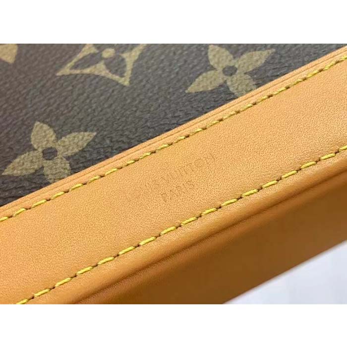 Louis Vuitton LV Women Nano Alma Handbag Monogram Coated Canvas Natural Cowhide Leather (4)