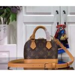 Louis Vuitton LV Women Nano Alma Handbag Monogram Coated Canvas Natural Cowhide Leather - Image 2