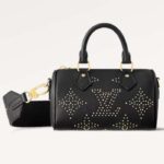 Louis Vuitton LV Women Nano Speedy Bag Black Monogram Empreinte Grained Cowhide Leather