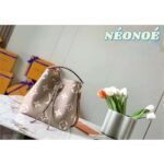 Louis Vuitton LV Women NéoNoé MM Bucket Bag Tourterelle Gray Cream Embossed Grained Cowhide Leather - Image 7