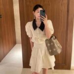 Louis Vuitton LV Women NéoNoé MM Bucket Bag Tourterelle Gray Cream Embossed Grained Cowhide Leather - Image 12