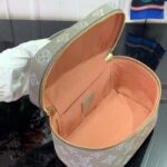 Louis Vuitton LV Women Nice Mini Toiletry Pouch Gray Mahina Perforated Calfskin Leather - Image 6