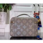 Louis Vuitton LV Women Nice Mini Toiletry Pouch Gray Mahina Perforated Calfskin Leather - Image 4