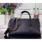 Louis Vuitton LV Women OnTheGo East West Black Embossed Grained Cowhide Leather - Image 2