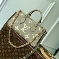 Louis Vuitton LV Women OnTheGo East West Dove Cream Embossed Grained Cowhide Leather (1)