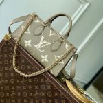 Louis Vuitton LV Women OnTheGo East West Dove Cream Embossed Grained Cowhide Leather - Image 5