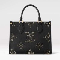 Louis Vuitton LV Women Onthego PM Black Monogram Empreinte Grained Cowhide Leather Studs (6)