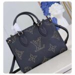 Louis Vuitton LV Women Onthego PM Black Monogram Empreinte Grained Cowhide Leather Studs - Imagen 2