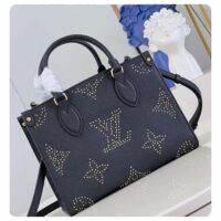 Louis Vuitton LV Women Onthego PM Black Monogram Empreinte Grained Cowhide Leather Studs (6)