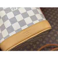 Louis Vuitton LV Women Sac Nano Noé Dragon Fruit Pink Damier Azur Coated Canvas (7)