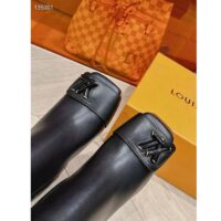 Louis Vuitton LV Women Shake Ankle Boot Black Calf Leather Lambskin Lining Side Zip (9)