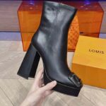 Louis Vuitton LV Women Shake Ankle Boot Black Calf Leather Lambskin Lining Side Zip – Bild 6