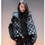 Louis Vuitton LV Women Sleeveless Hooded Monogram Teddy Jacket Acrylic Wool Black White - Imagen 15