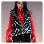 Louis Vuitton LV Women Sleeveless Hooded Monogram Teddy Jacket Acrylic Wool Black White - Imagen 12