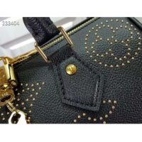 Louis Vuitton LV Women Speedy Bandoulière 25 Handbag Black Monogram Empreinte Grained Cowhide Leather Studs (1)