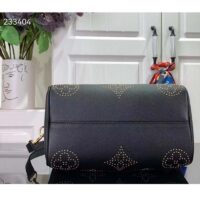 Louis Vuitton LV Women Speedy Bandoulière 25 Handbag Black Monogram Empreinte Grained Cowhide Leather Studs (1)