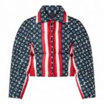Louis Vuitton LV Women Tricolor Monogram Puffer Jacket Polyamide Navy Red