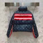 Louis Vuitton LV Men Tricolor Monogram Puffer Jacket Polyamide Navy Red - Image 3