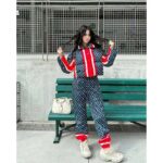 Louis Vuitton LV Women Tricolor Monogram Puffer Jacket Polyamide Navy Red - immagine 12
