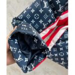 Louis Vuitton LV Men Tricolor Monogram Puffer Jacket Polyamide Navy Red - Image 9