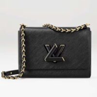 Louis Vuitton LV Women Twist MM Black Epi Grained Cowhide Leather Smooth-Cowhide Trim (1)