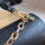 Louis Vuitton LV Women Twist MM Black Epi Grained Smooth Cowhide Leather - Image 9
