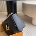 Louis Vuitton LV Women Twist MM Black Epi Grained Smooth Cowhide Leather - Image 7