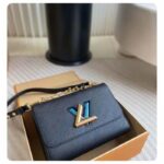 Louis Vuitton LV Women Twist MM Black Epi Grained Smooth Cowhide Leather - Image 2