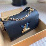 Louis Vuitton LV Women Twist MM Black Epi Grained Smooth Cowhide Leather - Image 3