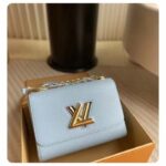Louis Vuitton LV Women Twist MM Bleu Nuage Blue Epi Grained Smooth Cowhide Leather - Image 2