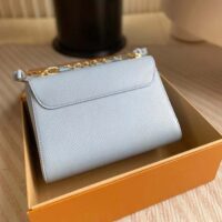 Louis Vuitton LV Women Twist MM Bleu Nuage Blue Epi Grained Smooth Cowhide Leather (12)