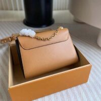 Louis Vuitton LV Women Twist MM Camel Light Brown Epi Grained Cowhide Leather (3)