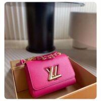 Louis Vuitton LV Women Twist PM Rose Miami Pink Epi Grained Cowhide Leather (10)