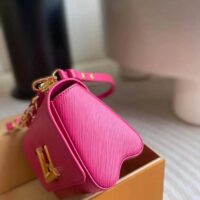 Louis Vuitton LV Women Twist PM Rose Miami Pink Epi Grained Cowhide Leather (10)