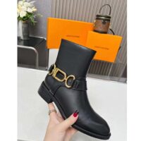 Louis Vuitton LV Women Westside Flat Ankle Boot Black Calf Leather Side Zip (1)