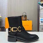 Louis Vuitton LV Women Westside Flat Ankle Boot Black Calf Leather Side Zip - Imagen 2