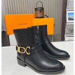 Louis Vuitton LV Women Westside Flat Ankle Boot Black Calf Leather Side Zip - Imagen 3