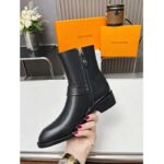 Louis Vuitton LV Women Westside Flat Ankle Boot Black Calf Leather Side Zip - Imagen 8