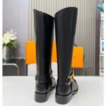 Louis Vuitton LV Women Westside Flat High Boot Black Calf Leather Side Zip - immagine 4
