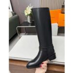 Louis Vuitton LV Women Westside Flat High Boot Black Calf Leather Side Zip - immagine 8