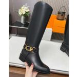 Louis Vuitton LV Women Westside Flat High Boot Black Calf Leather Side Zip - immagine 7