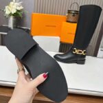 Louis Vuitton LV Women Westside Flat High Boot Black Calf Leather Side Zip - immagine 9