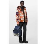 Louis Vuitton Men Cotton Hooded Blouson Regular Fit LV Mappamundi Signature Printed All Over - Image 11