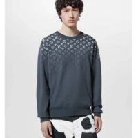 Louis Vuitton Men Gradient Cotton Crewneck Regular Fit Monogram Gradient Volcanic Ash Cotton (9)