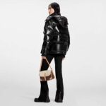 Louis Vuitton Women LV SKI Glossy Nylon Puffer Jacket Polyamide Black - Bild 14