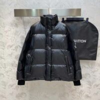 Louis Vuitton Men LV SKI Glossy Nylon Puffer Jacket Polyamide Black (13)